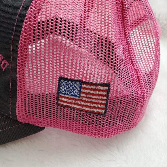 Ultra Fencing Longhorn Pink and Gray Truckers Cap. Snapback - Picture 4 of 9